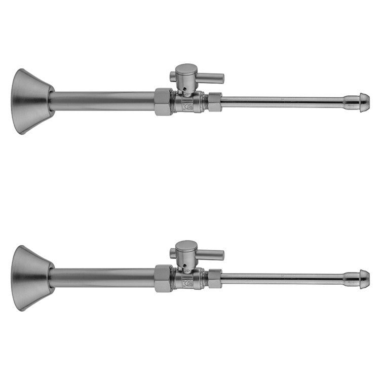 Faucet Supply Kit Quarter Turn Straight Pattern 5/8 x 3/8 Inch OD 20 Inch Compression Vintage Bronze Lever Includes Straight Valves/Supply Tubes/Cover Tubes/Bell Escutcheons 622-2-62CT - Image 1