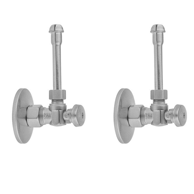 Faucet Supply Kit Quarter Turn Angle Pattern 5/8 x 3/8 Inch OD 20 Inch Compression Caramel Bronze Oval Includes Supply Valves/Supply Tubes/Escutcheons 621-8-62 - Image 1