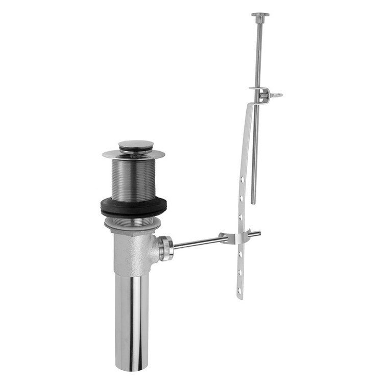 Lavatory Drain Pop-Up Less Overflow 1-1/2 Inch Satin Brass 8 Inch