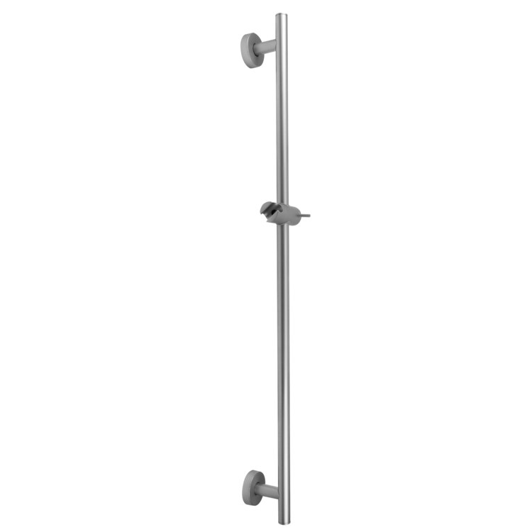 Wall Bar Contemporary Matte Black 27-1/2 Inch Includes Adjustable Handshower Angle and Lever Handle Slider Brass - Image 1