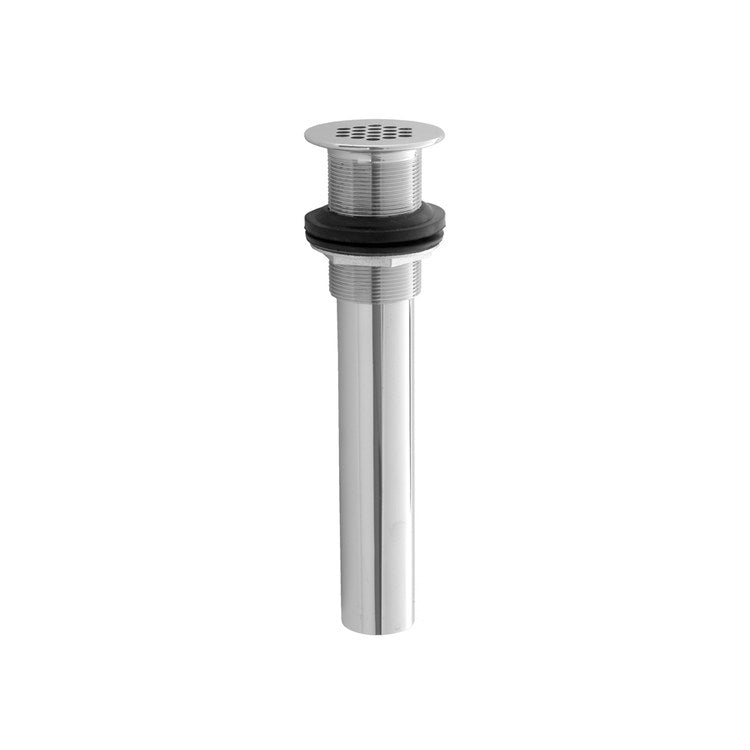 Lavatory Drain Grid Less Overflow 1-1/2 Inch Satin Brass 8-1/4 Inch Length