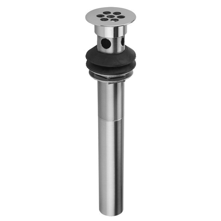 Lavatory Drain Wide Hole Grid with Overflow 1-1/2 Inch Matte Black for Vessel Sinks 10-4/9 Inch Length - Image 1