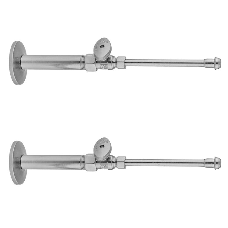 Faucet Supply Kit Quarter Turn Straight Pattern 1/2 x 3/8 Inch OD 20 Inch Female Satin Gold Oval Includes Supply Valves/Supply Tubes/Escutcheons/Brass Nipples 619-8-62 - Image 1
