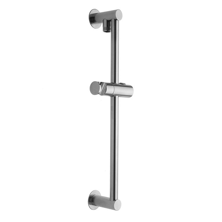 Wall Bar Contemporary Slim Oil Rubbed Bronze 24 Inch Includes Top Water Inlet Push Button Slide Bar Adjustable Handshower Angle Brass - Image 1