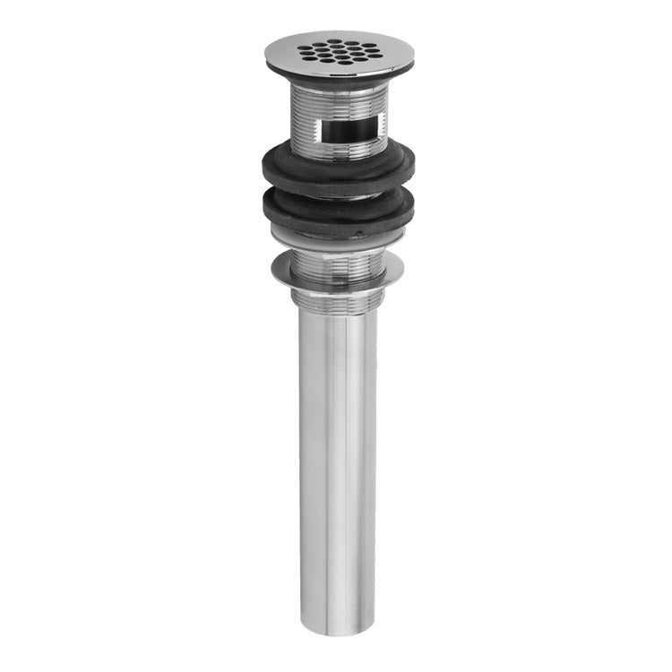 Lavatory Drain Grid with Overflow 1-1/2 Inch Matte Black for Vessel Sinks 10 Inch Length - Image 1