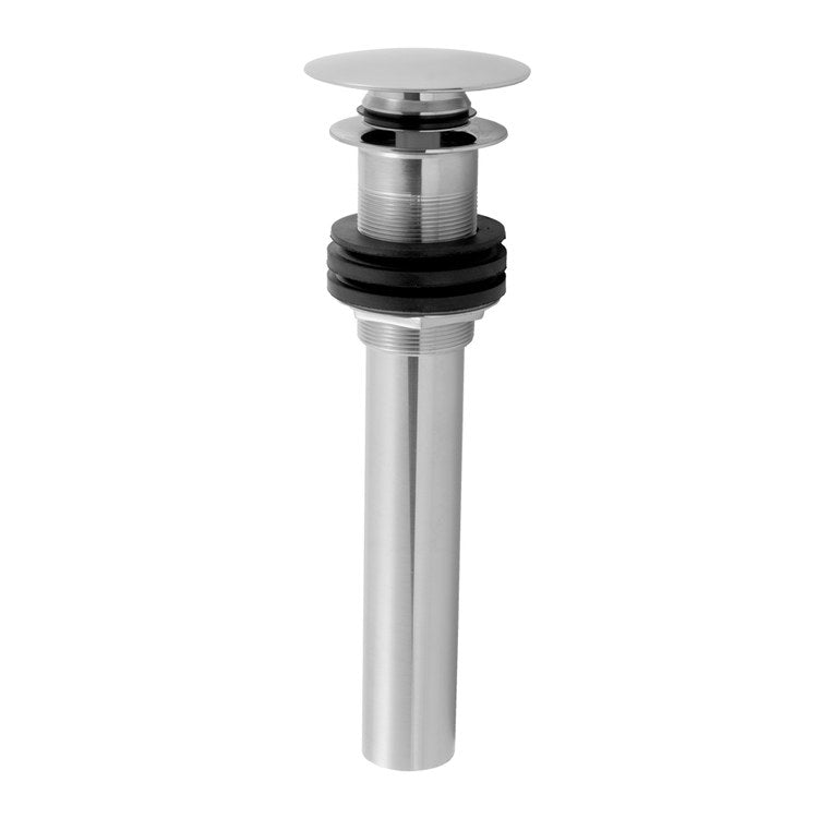 Lavatory Drain Finger Touch Round Less Overflow 1-1/2 Inch Vintage Bronze for Standard Pop-Ups and P.P. Plugs with Rubber Stoppers 8 Inch Length - Image 1