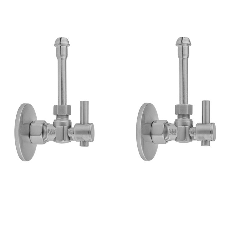 Faucet Supply Kit Quarter Turn Angle Pattern 5/8 x 3/8 Inch OD 20 Inch Compression Oil Rubbed Bronze Lever Includes Supply Valves/Supply Tubes/Escutcheons 621-2-62 - Image 1