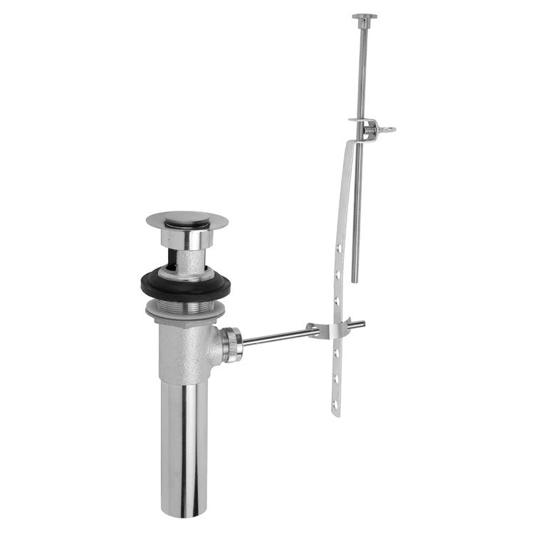 Lavatory Drain Pop-Up with Overflow 1-1/2 Inch Matte Black 8-5/8 Inch Length