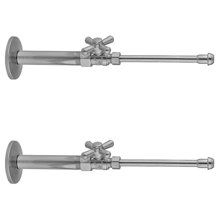 Faucet Supply Kit Quarter Turn Straight Pattern 3/8 x 3/8 Inch OD 20 Inch Female Matte Black Cross Includes Supply Valves/Supply Tubes/Escutcheons/Brass Nipples 618-62 - Image 1