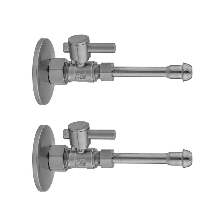 Faucet Supply Kit Quarter Turn Straight Pattern 5/8 x 3/8 Inch OD 20 Inch Compression Satin Nickel Lever Includes Supply Valves/Supply Tubes/Escutcheons 622-2-62 - Image 1