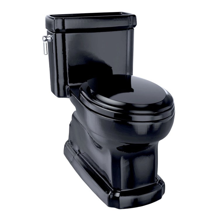 Toilet Guinevere 1 Piece Ebony WaterSense ADA 1.28 Gallons per Flush with Seat and Trim