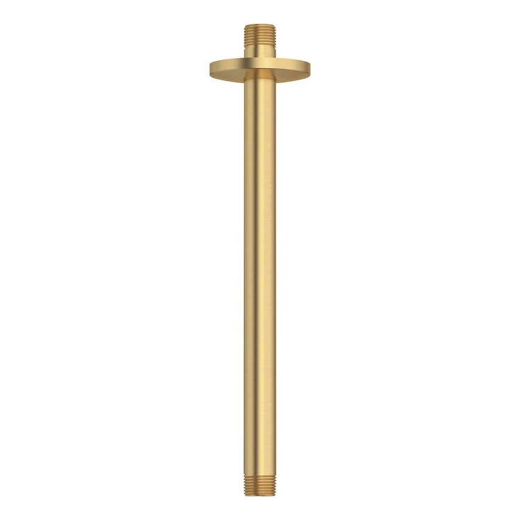 Shower Arm Rain with Escutcheon Brushed Cool Sunrise 12 Inch 1/2 IN NPT Cast Metal Ceiling Mount - Image 1