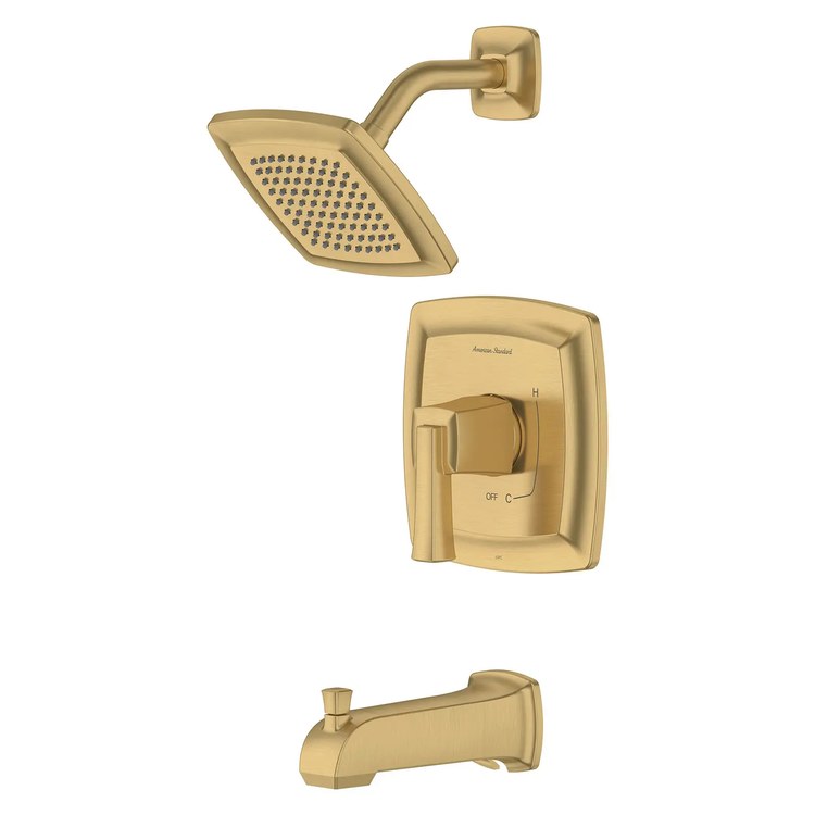 Tub and Shower Trim Townsend with Pressure Balance Cartridge 1 Lever Brushed Cool Sunrise WaterSense/CEC 1.75 Gallons per Minute Single Function for Flash Rough Valve Bodies RU101/102/107/107E/108/108E/109 and SS - Image 1