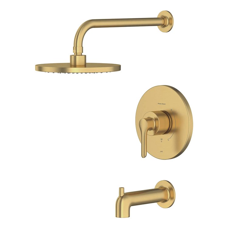Tub and Shower Trim Studio S with Pressure Balance Cartridge 1 Lever Brushed Cool Sunrise WaterSense/CEC 1.75 Gallons per Minute Rain for Flash Rough Valve Bodies RU101/102/107/107E/108/108E/109 and SS - Image 2