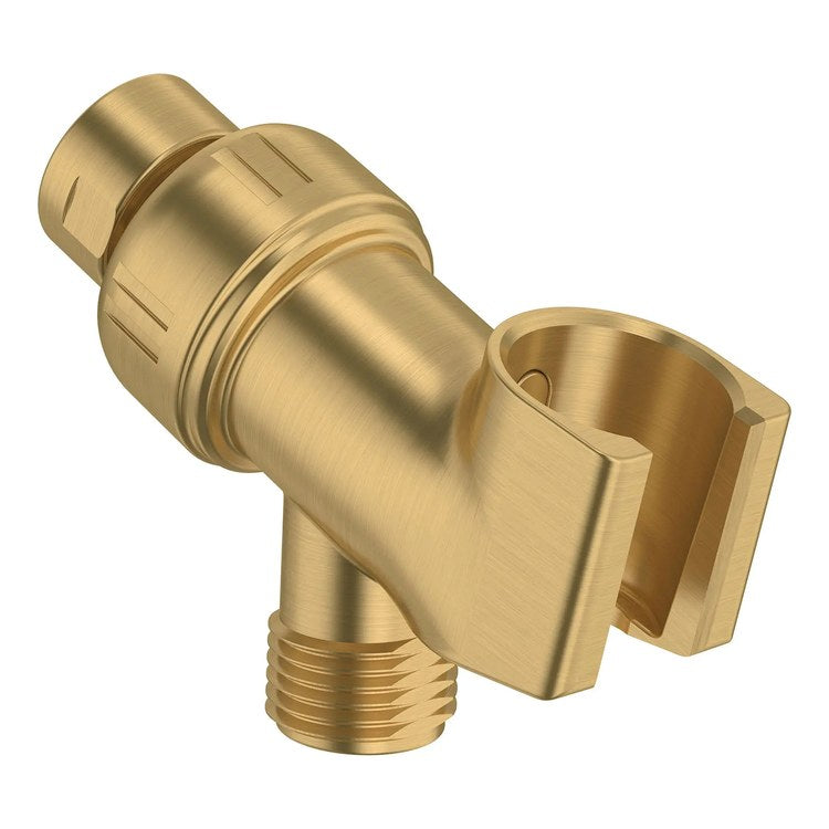 Shower Arm Bracket Brushed Cool Sunrise 1/2 IN NPT Brass/Metal/Plastic for Handshower - Image 1
