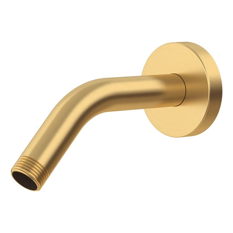 Shower Arm Modern with Escutcheon Brushed Cool Sunrise 1/2 IN NPT Metal Wall Mount - Image 1