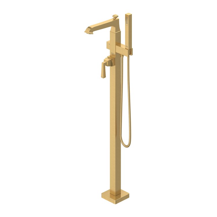 Tub Filler Trim Town Square S Freestanding with Handshower 1 Lever Brushed Cool Sunrise - Image 1