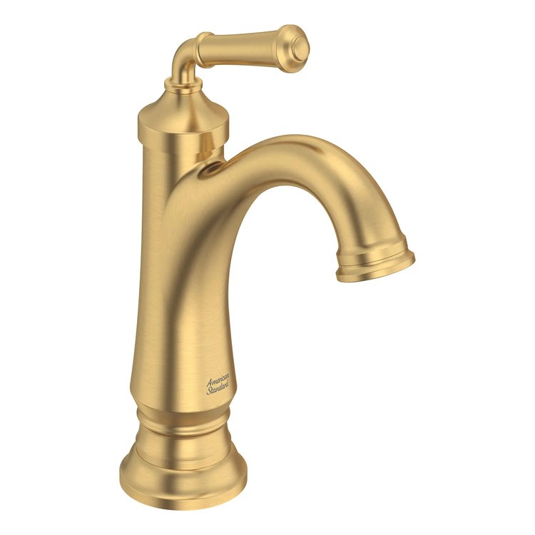 Lavatory Faucet Delancey Monoblock 1 Lever ADA CALGreen/WaterSense/CEC Brushed Cool Sunrise 1.2 Gallons per Minute Push Pop-Up Drain 1 Hole