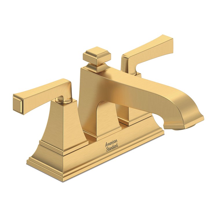 Lavatory Faucet Town Square S Centerset 2 Lever ADA Brushed Cool Sunrise 1.2 Gallons per Minute Push Pop-Up - Image 1