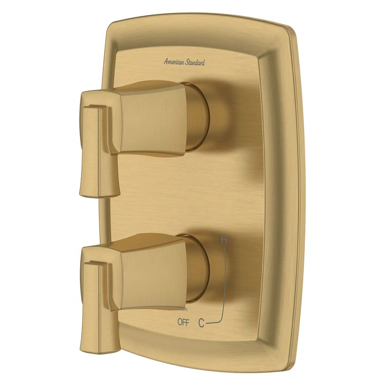 Diverter Trim Townsend Integrated Shower Brushed Cool Sunrise 2 Lever ADA for Flash Rough-In Valve RU521 Or RU531 - Image 1