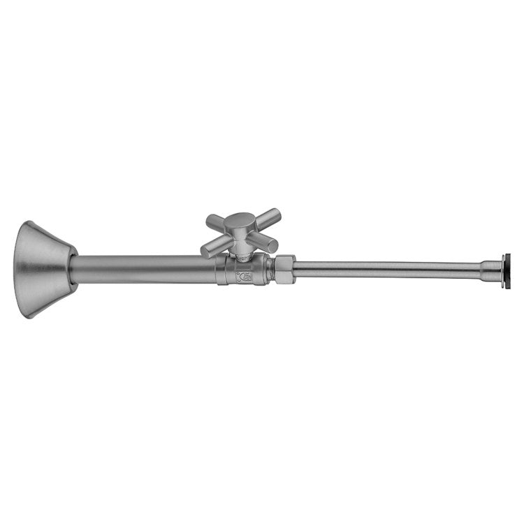 Toilet Supply Kit Quarter Turn Straight Pattern 1/2 x 3/8 Inch OD 20 Inch Matte Black Cross - Image 1