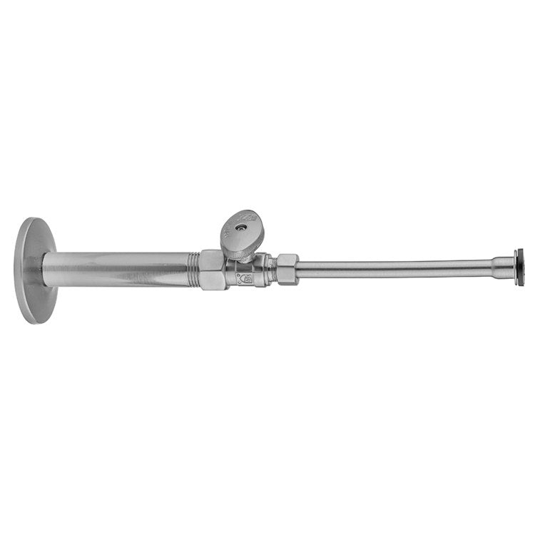 Toilet Supply Kit Quarter Turn Straight Pattern 3/8 x 3/8 Inch OD 20 Inch Polished Chrome Oval - Image 1