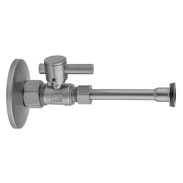 Toilet Supply Kit Quarter Turn Straight Pattern 5/8 x 3/8 Inch OD 20 Inch Matte Black Lever - Image 1