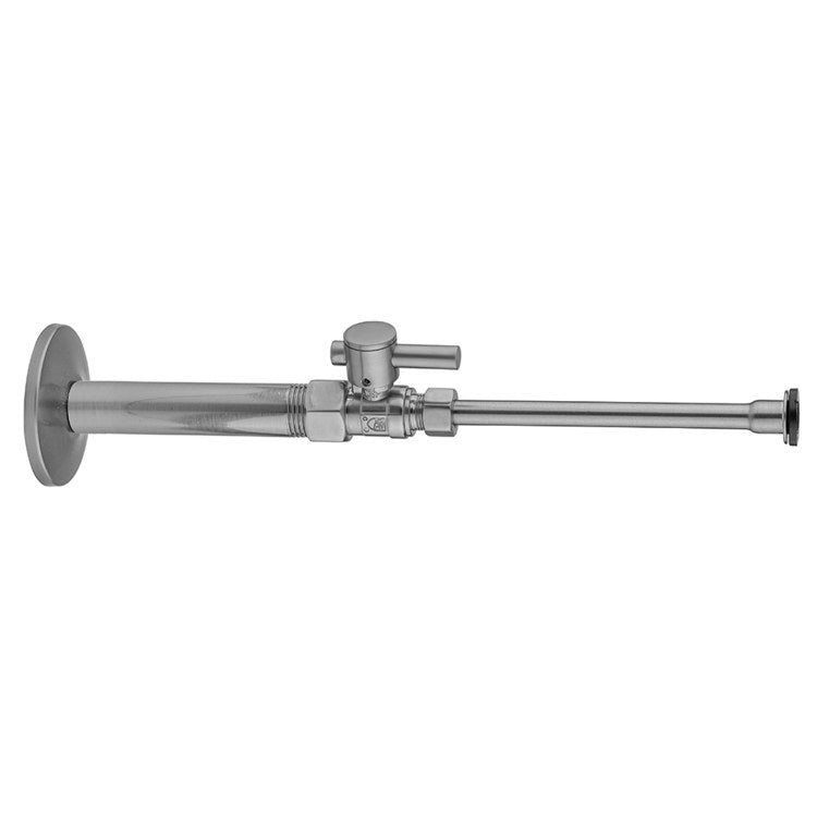 Toilet Supply Kit Quarter Turn Straight Pattern 3/8 x 3/8 Inch 20 Inch Matte Black Oval - Image 1