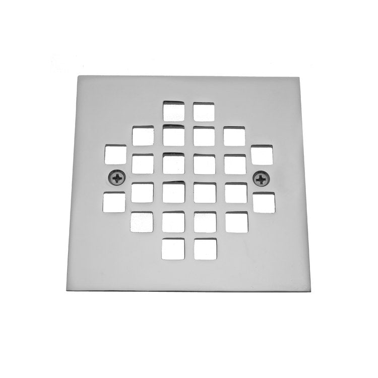 Drain Plate Square Shower 4-1/4 x 4-1/4 Inch Oil Rubbed Bronze Brass Depth 1/16 Inch - Image 1