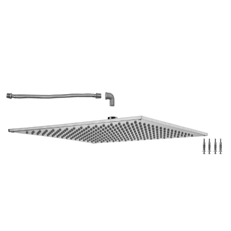 Showerhead Rain Machine 1 Functions Flush Mount Satin Nickel 2.0 Gallons per Minute Square - Image 1