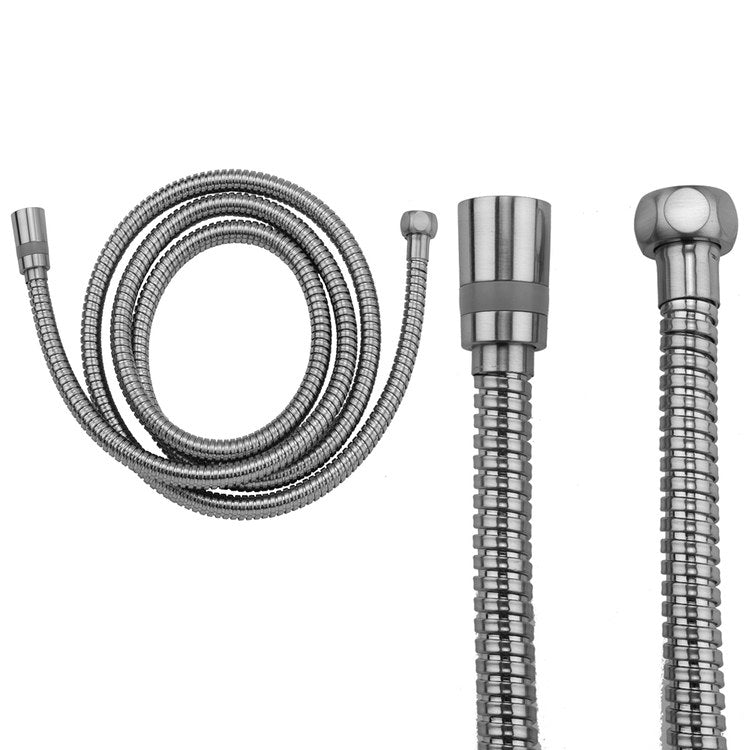 Handshower Hose Swivel Double Spiral 79 Inch Matte Black 1/2 Inch Female Thread Brass - Image 1