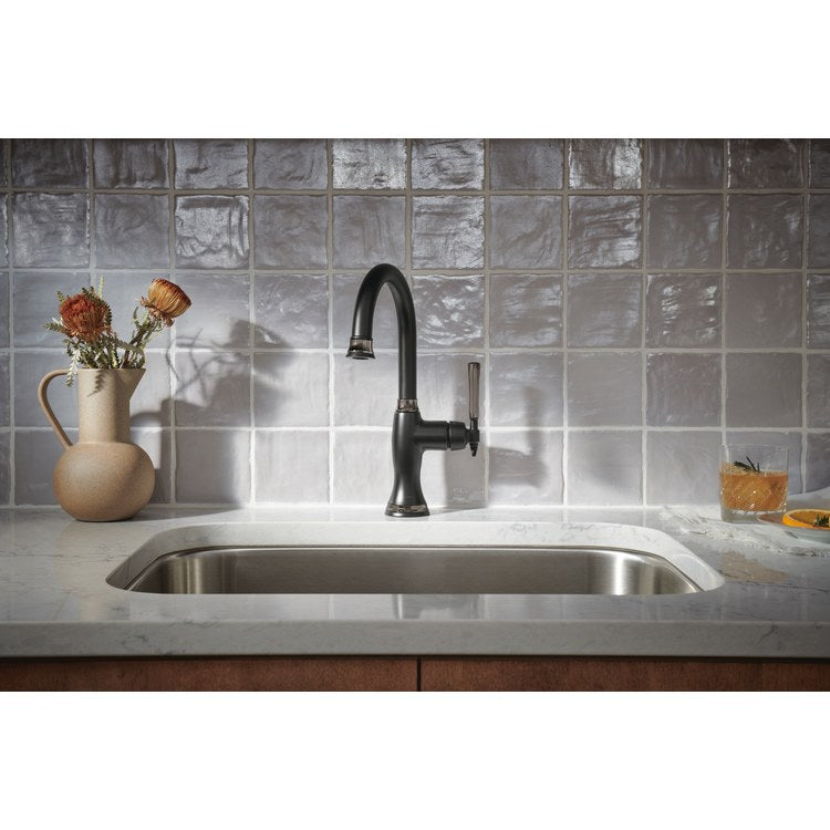 Bar Faucet Tulham 1 Lever ADA Matte Black/Brilliance Black Onyx 360 DEG Swivel 1.8 Gallons per Minute - Image 2