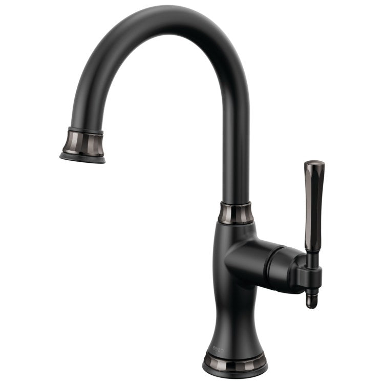 Bar Faucet Tulham 1 Lever ADA Matte Black/Brilliance Black Onyx 360 DEG Swivel 1.8 Gallons per Minute - Image 1
