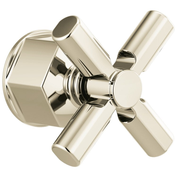 Handle Kit Invari Zinc 1 Cross Brilliance Polished Nickel for Sensori Thermostatic Valve Trim 4 Inch - Image 1