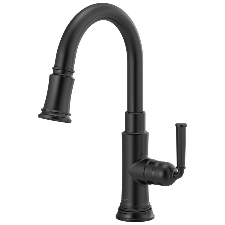 Prep Faucet Rook SmartTouch Technology 1 Lever ADA Matte Black Pull Down 2 Function Wand Aerated Stream/Spray 360 DEG Swivel 1.8 Gallons per Minute - Image 1