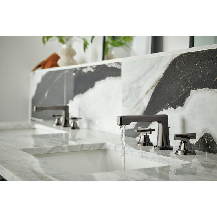 Handle Kit Levoir Brass 2 High Cross Brilliance Black Onyx ADA for Widespread Faucet 3-3/4 Inch - Image 3