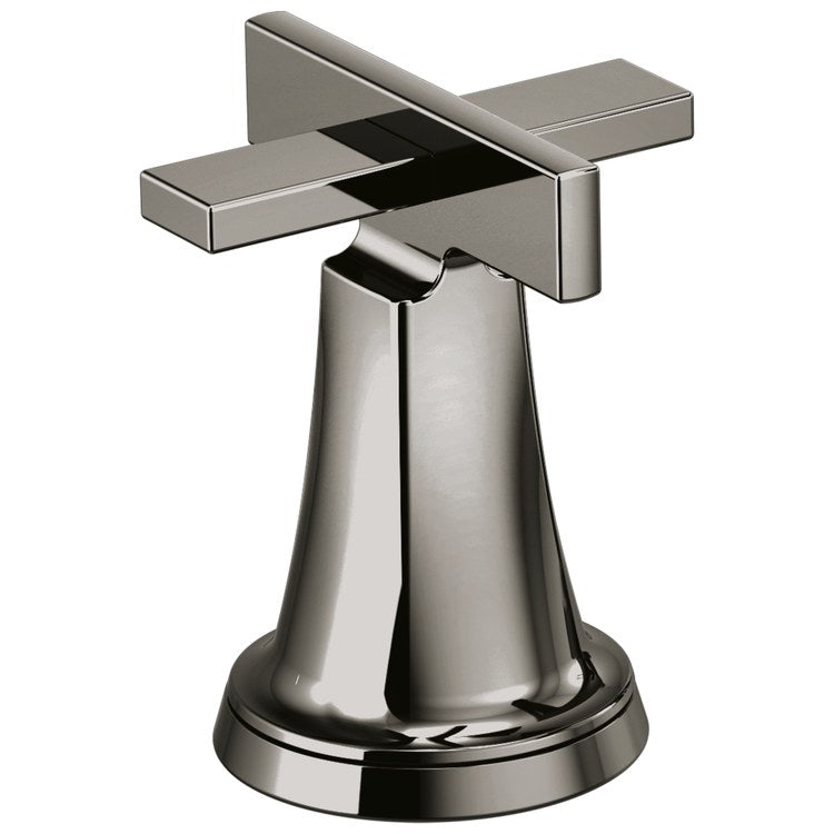 Handle Kit Levoir Brass 2 High Cross Brilliance Black Onyx ADA for Widespread Faucet 3-3/4 Inch - Image 1