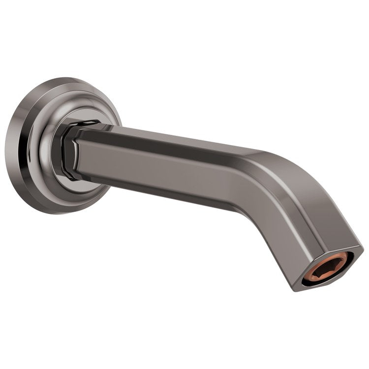 Shower Arm Levoir with Flange Brilliance Black Onyx 7-3/4 Inch 1/2 Inch NPT Brass Wall Mount - Image 1