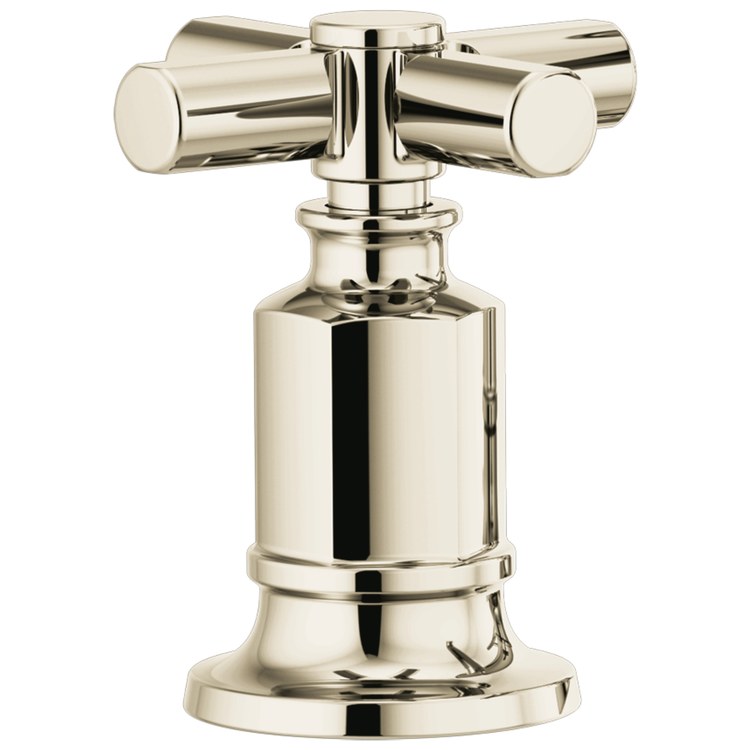Handle Kit Invari Zinc 2 Cross Brilliance Polished Nickel for Roman Tub Filer - Image 1