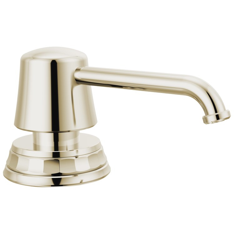 Soap Dispenser Tulham Brilliance Polished Nickel Deck Mount Plastic Metal with Lotion Pump 15 Ounce - Image 1