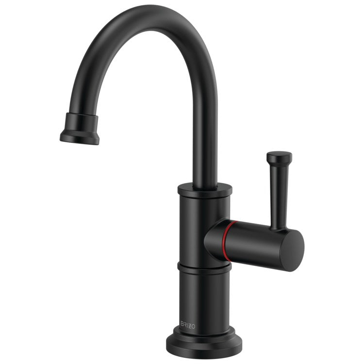 Beverage Faucet Artesso Instant Hot 1 Lever ADA Matte Black Arc 360 DEG Swivel 1 Hole 1.0 Gallons per Minute