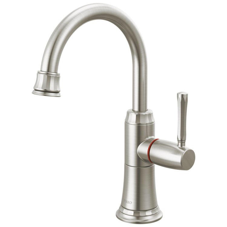 Beverage Faucet Tulham Instant Hot 1 Lever ADA Brilliance Stainless Arc 360 DEG Swivel 1 Hole 1.0 Gallons per Minute - Image 1