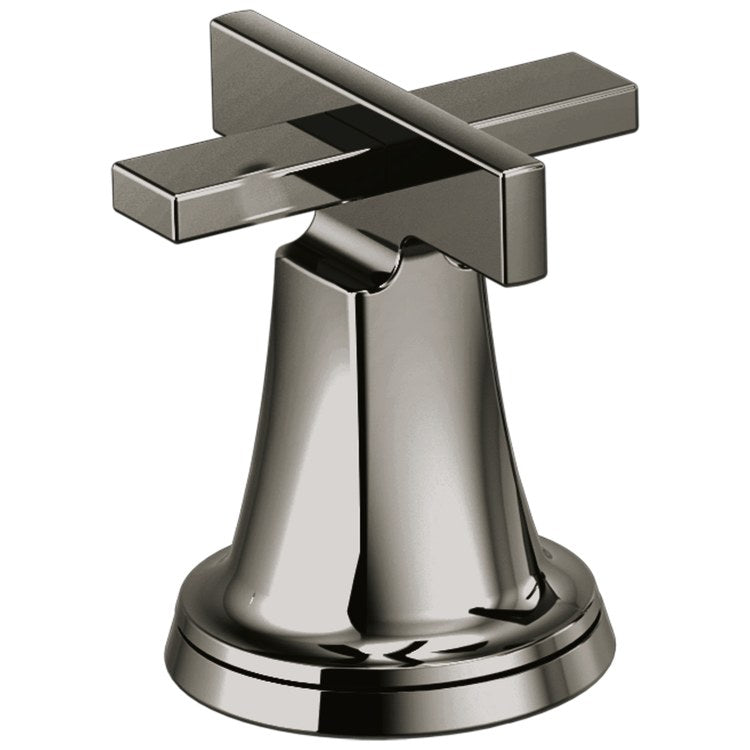 Handle Kit Levoir Brass 2 Cross Brilliance Black Onyx ADA for Roman Tub Filer - Image 1