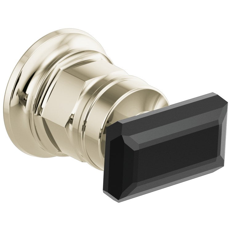 Handle Kit Invari Zinc 2 Crystal Knob Brilliance Polished Nickel/Black Crystal for Wall Mount Lavatory - Image 1