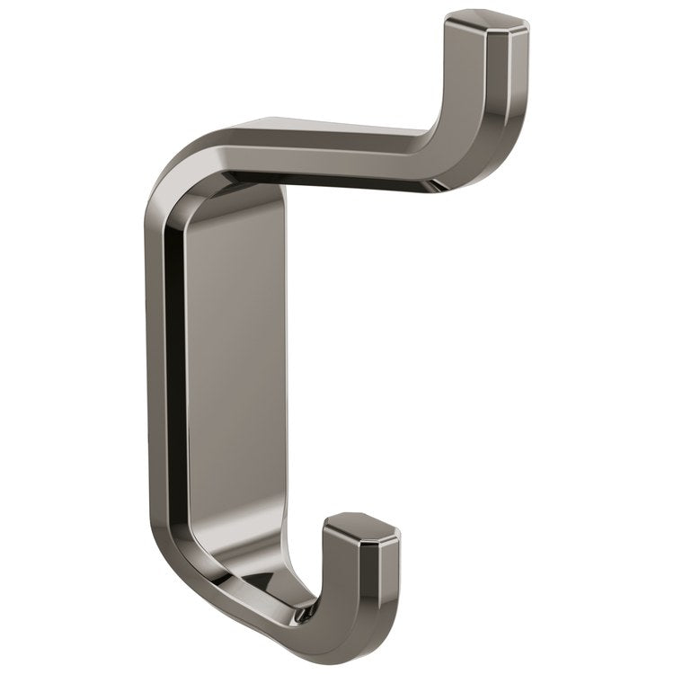 Robe Hook Levoir Double Brilliance Black Onyx 5-13/16 Inch 3-13/16 Inch Wall Mount Metal - Image 1