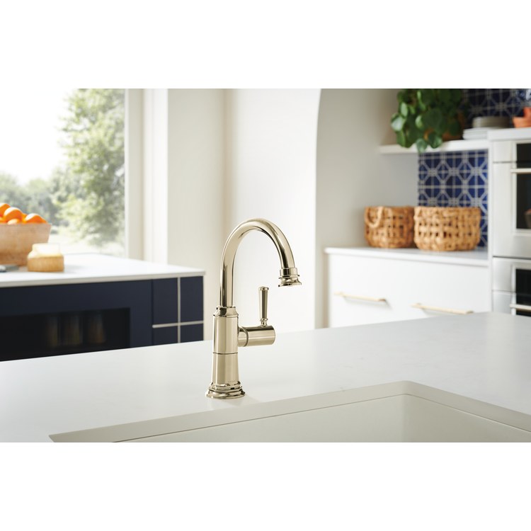 Beverage Faucet Rook Instant Hot 1 Lever ADA Brilliance Polished Nickel 360 DEG Swivel 1 Hole 1.0 Gallons per Minute - Image 2