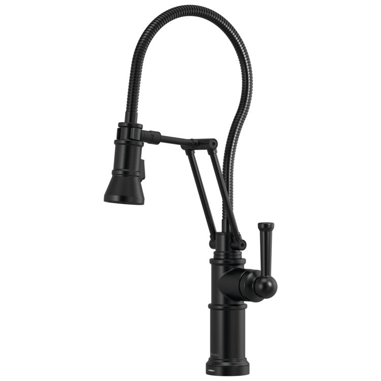 Kitchen Faucet Artesso SmartTouch Articulating with Finished Semi-Flexible Hose 1 Lever ADA Matte Black 2 Function Dual Jointed 1 Hole 1.8 Gallons per Minute - Image 1