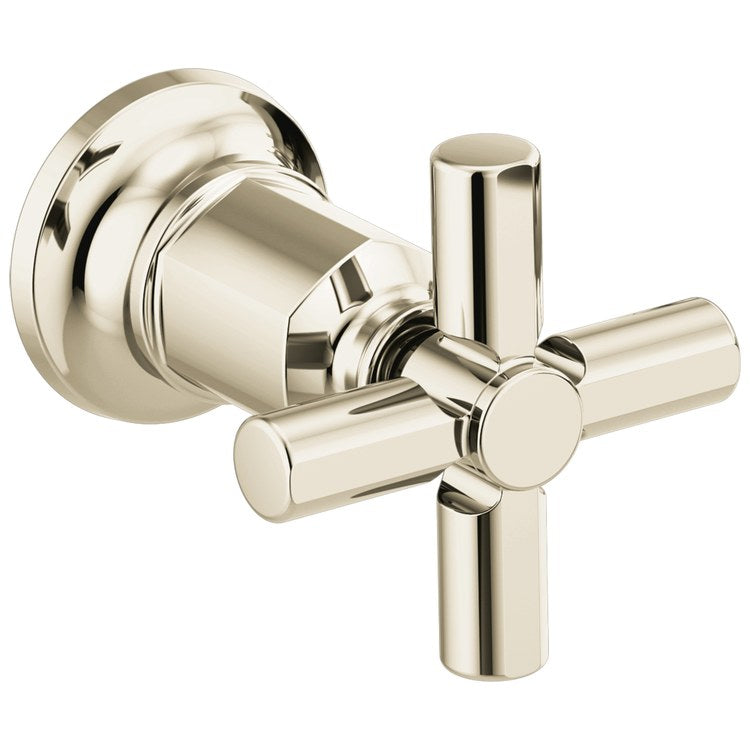 Handle Kit Invari Zinc 2 Cross Brilliance Polished Nickel for Wall Mount Tub Filler 3-3/4 Inch - Image 1