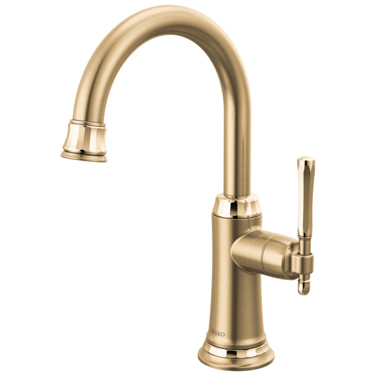 Beverage Faucet Tulham 1 Lever ADA Brilliance Luxe Gold/Brilliance Polished Gold Arc 360 DEG Swivel 1 Hole 1.5 Gallons per Minute - Image 1