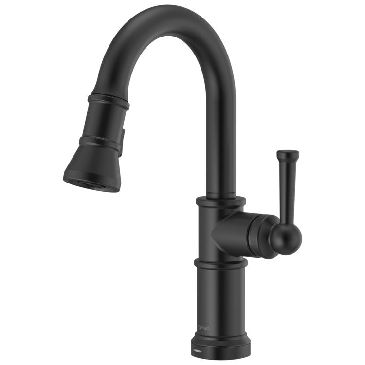 Prep Faucet Artesso SmartTouch Technology 1 Lever ADA Matte Black Pull Down 2 Function Wand Aerated Stream/Spray 360 DEG Swivel 1.8 Gallons per Minute - Image 1